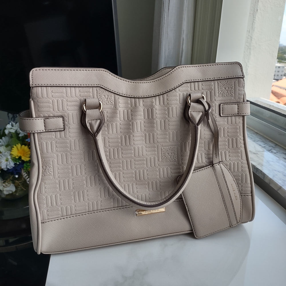Anne Klein Beige Textured Tote